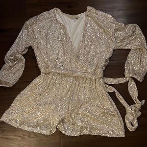 Shimmery Gold Romper